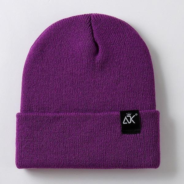 Purple Canvas Beanie