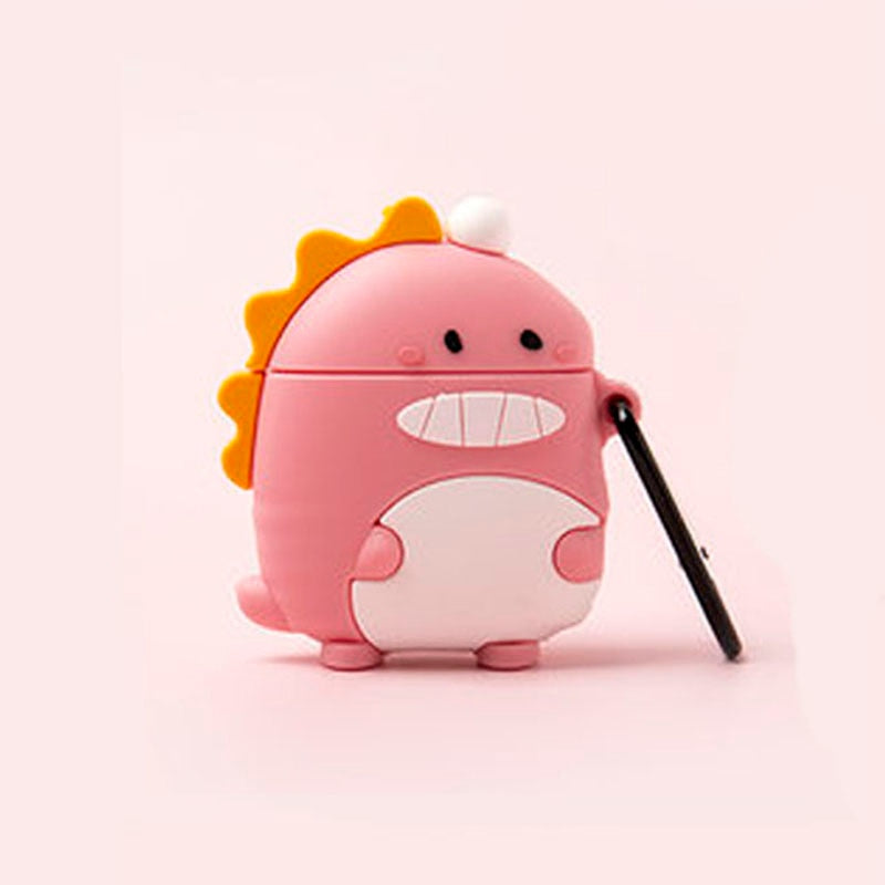 Cute Pink Dinosaur Airpod Case