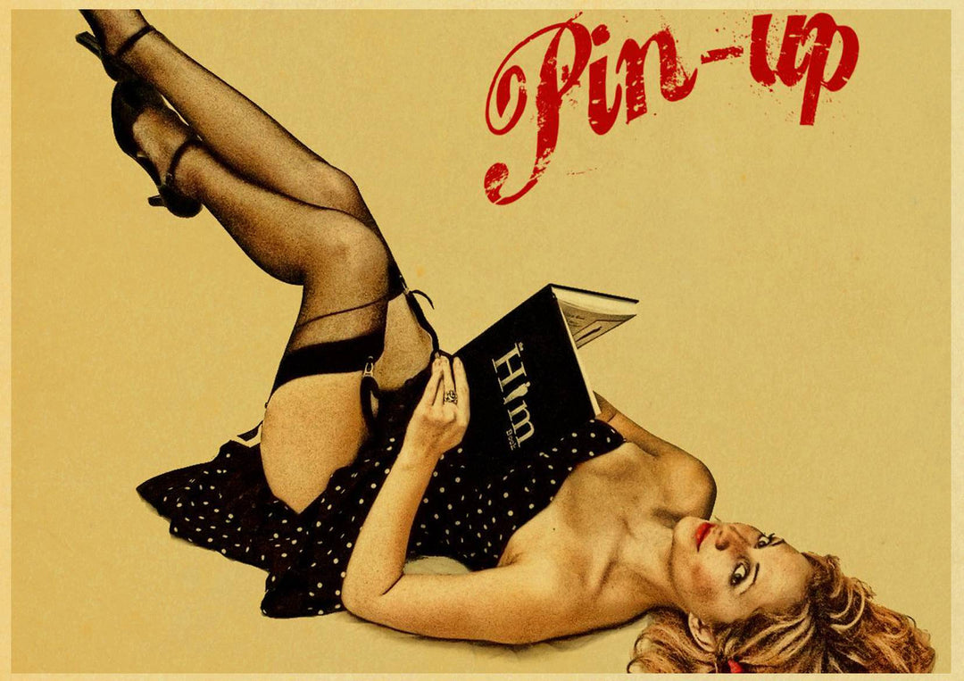 Vintage "Him" Paper Pin-Up Poster