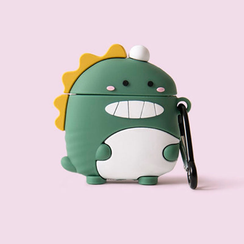 Cute Green Dino Airpod Case