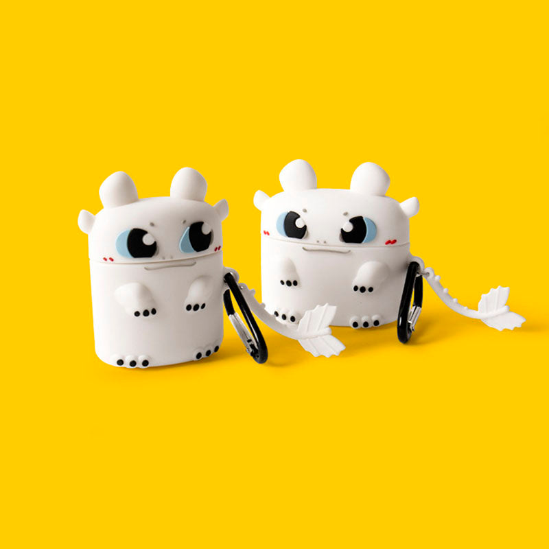 Cute White Dragon Airpod Case