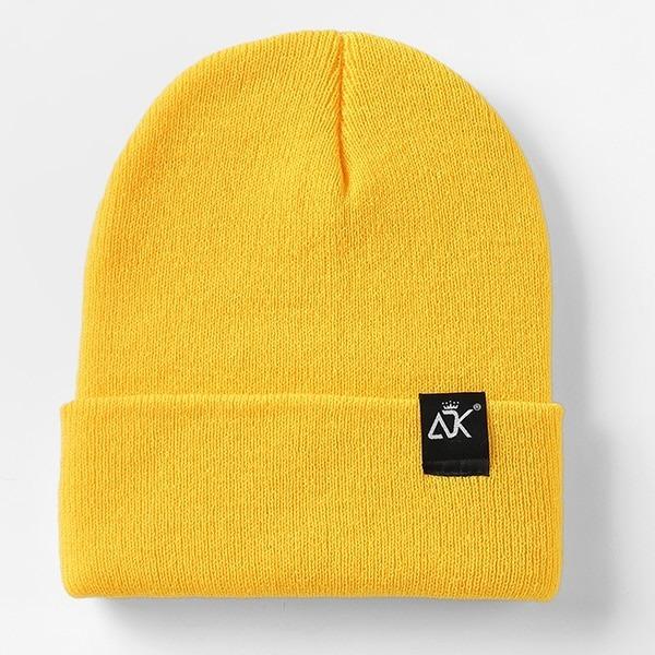 Yellow Canvas Beanie
