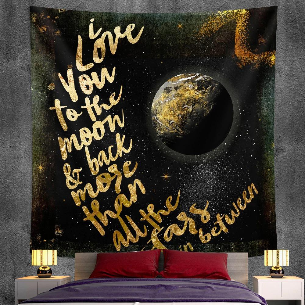 Celestial Quotes Tapestry