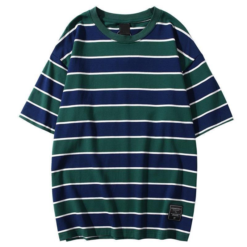 Dark Green Stripe Vintage Men's Tee