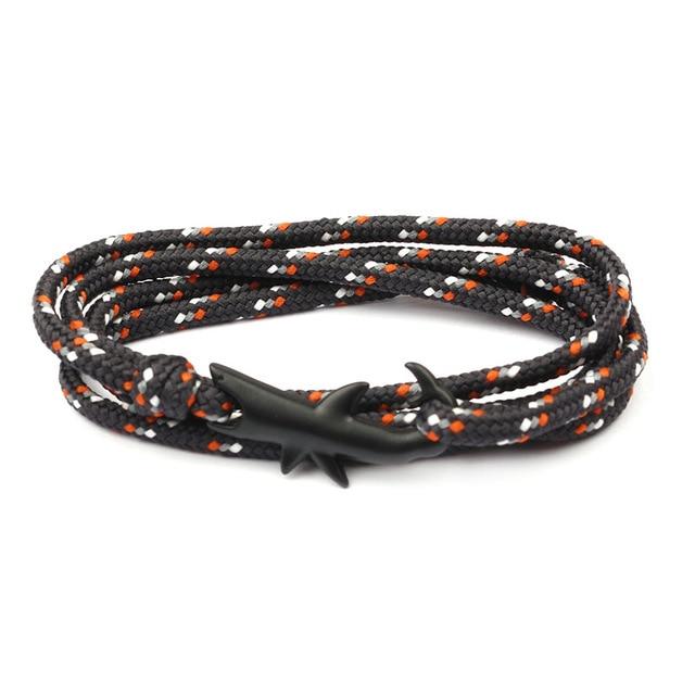 Pacific Nautical Deep Blue Jaws Bracelet (Black)