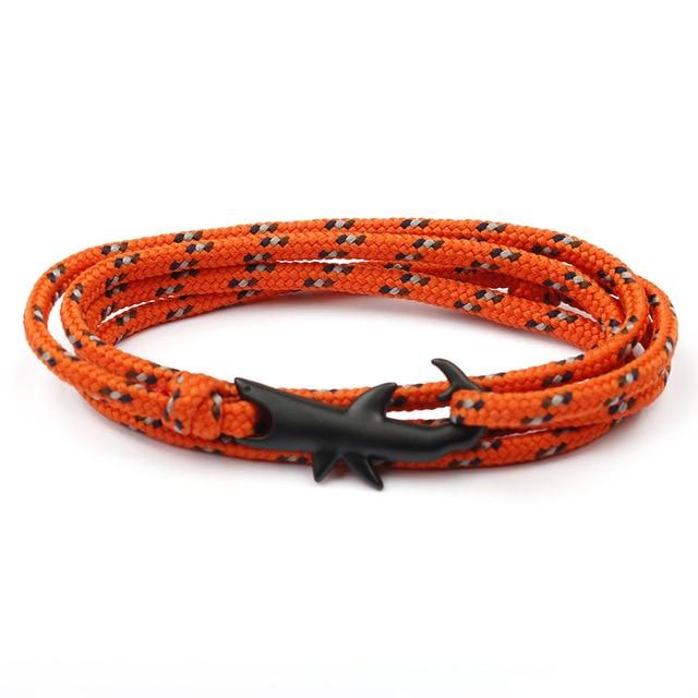 Pacific Nautical Orange Jaws Bracelet (Black)