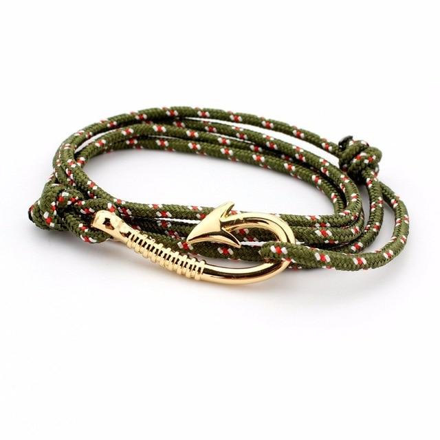 Pacific Nautical Moss Hook Bracelet (Gold)