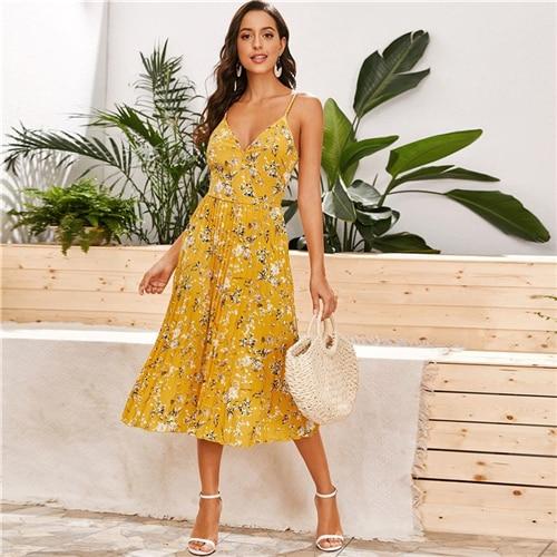 Gianna Cami Dress - Yellow