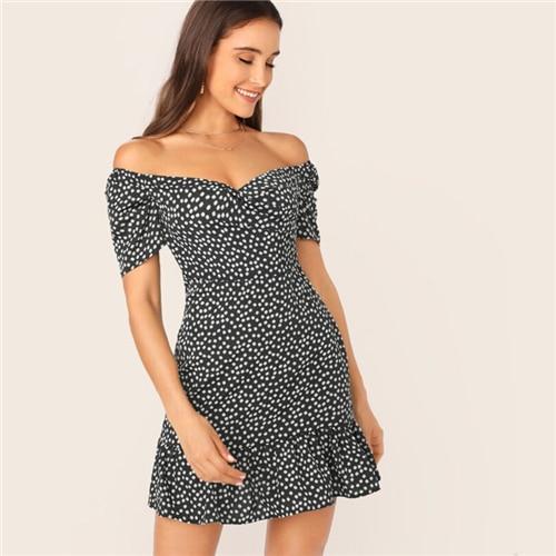 Ivy Mini Dress - Black/White