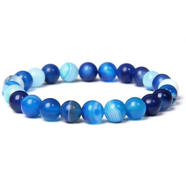 Ocean Bracelet-blue veins agate