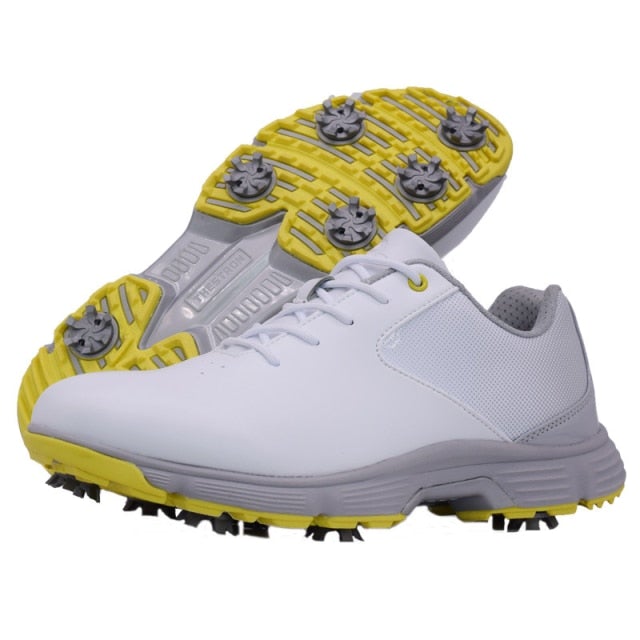 Golf Paradise Spiked Gray and Yellow Pro Shoes