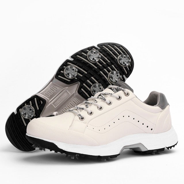 Golf Paradise Spiked Cream Pro Shoes