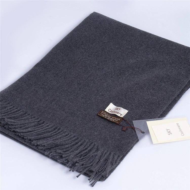 Grey Cashmere Scarf