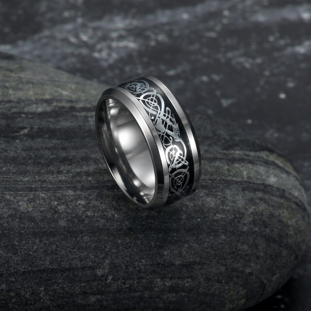 Nordic Pride Basilisk Scale Wedding Ring