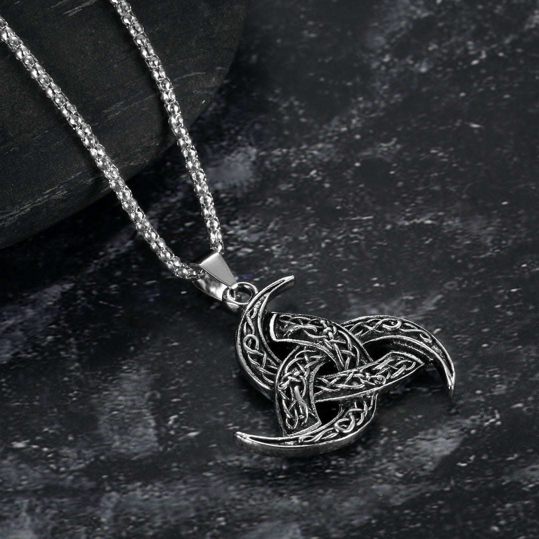 Nordic Pride Handcrafted Stainless Steel Odin's Horn Pendant