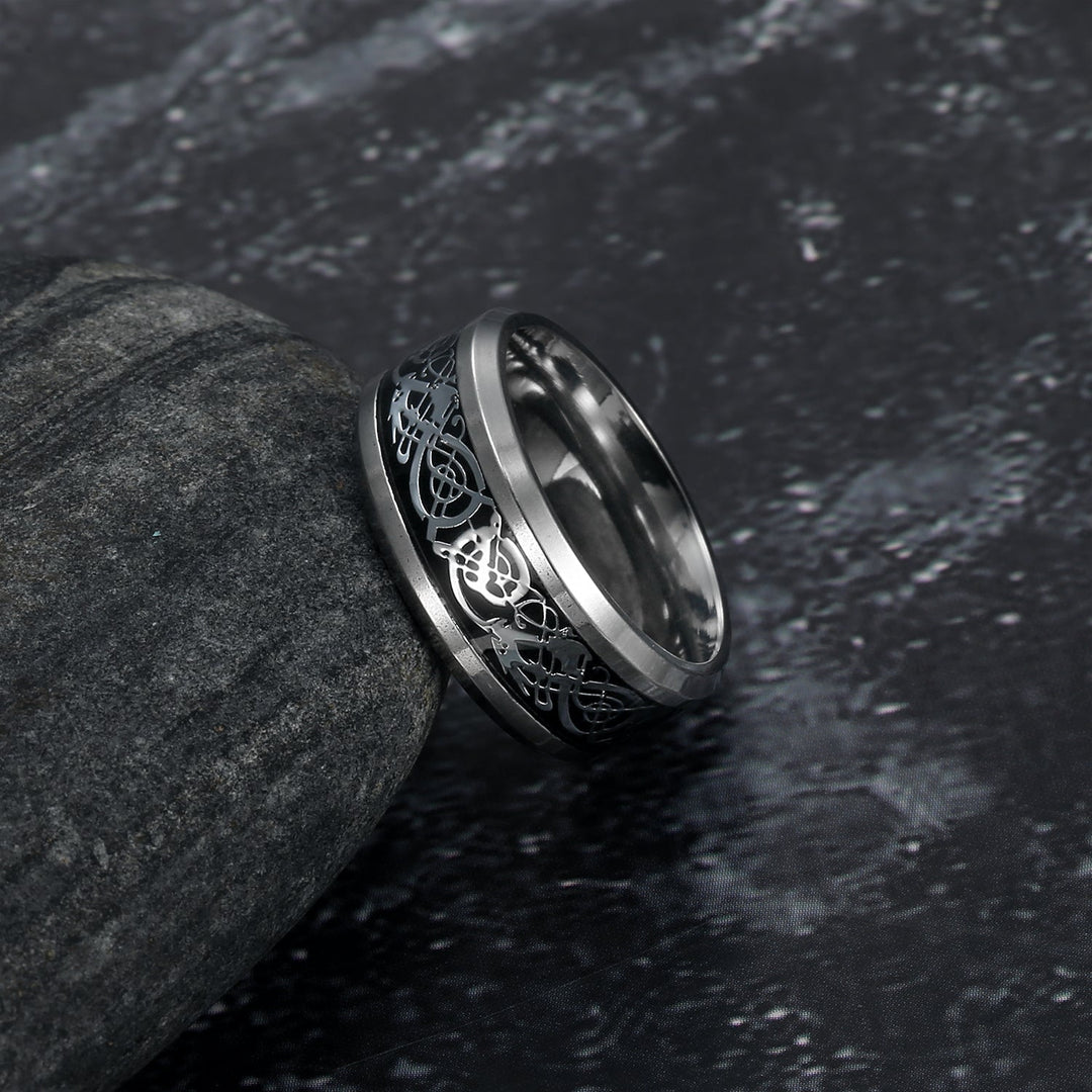 Nordic Pride Basilisk Scale Wedding Ring