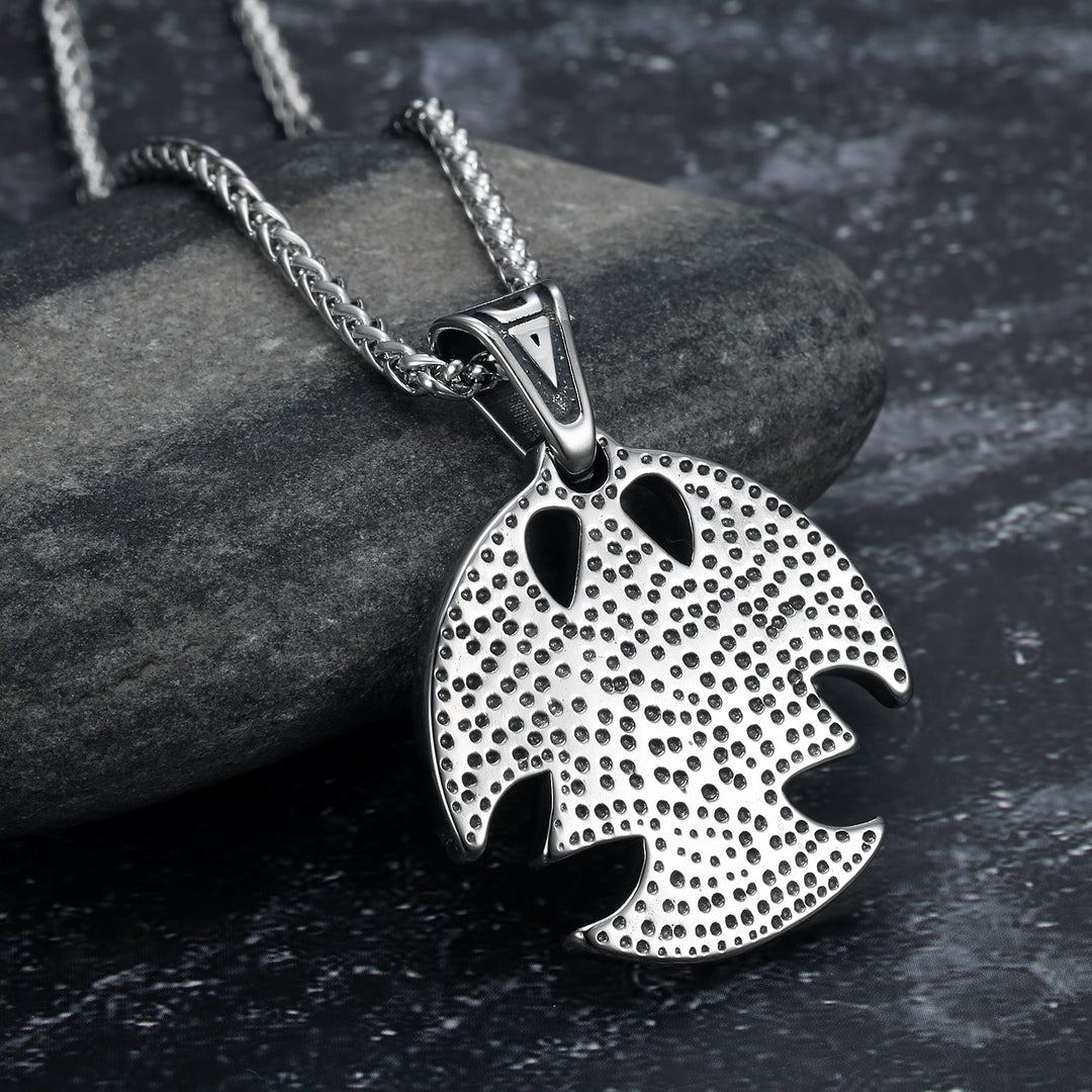 Nordic Pride Circular Handcrafted Stainless Steel Valknut Symbol Axe Head Pendant