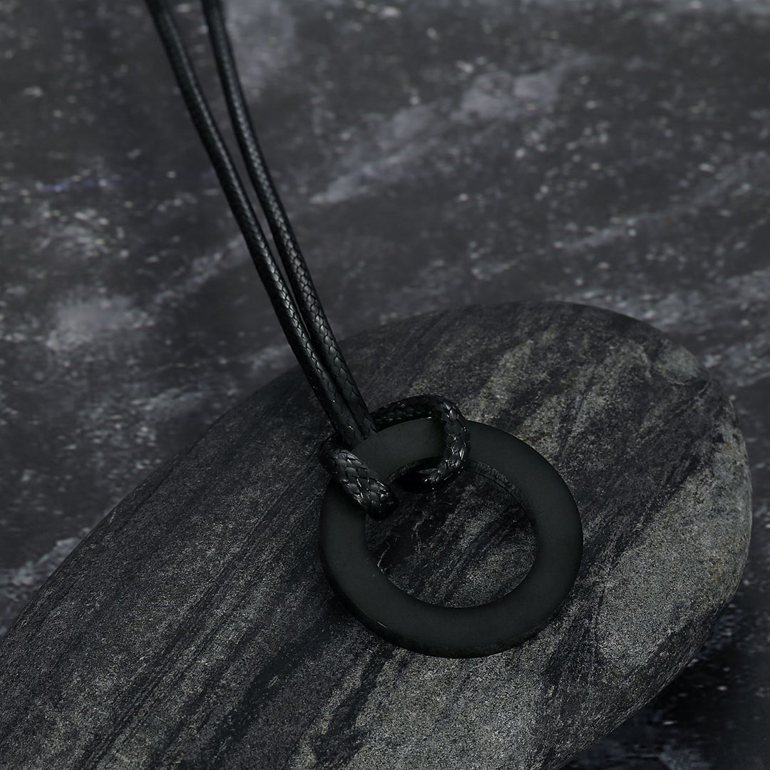 Nordic Pride Circular Horn Rune Pendant & Chain