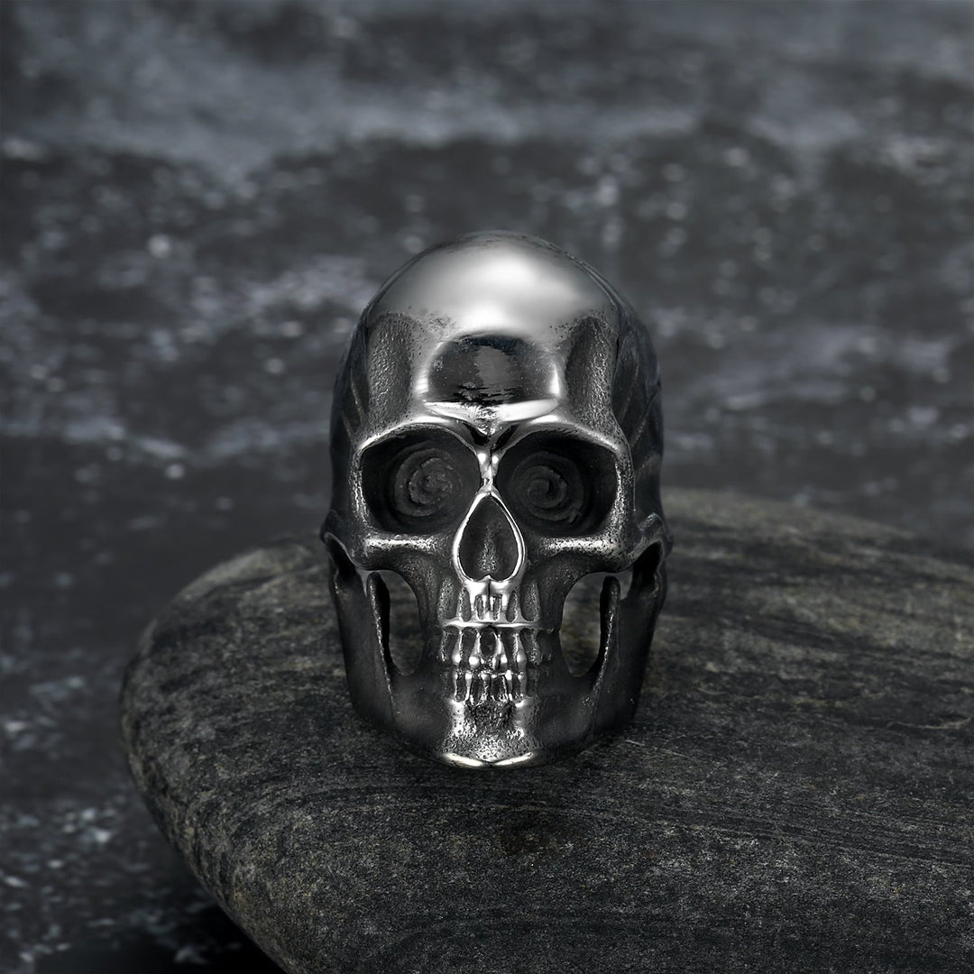 Nordic Pride Handcrafted Stainless Steel Skull Ring