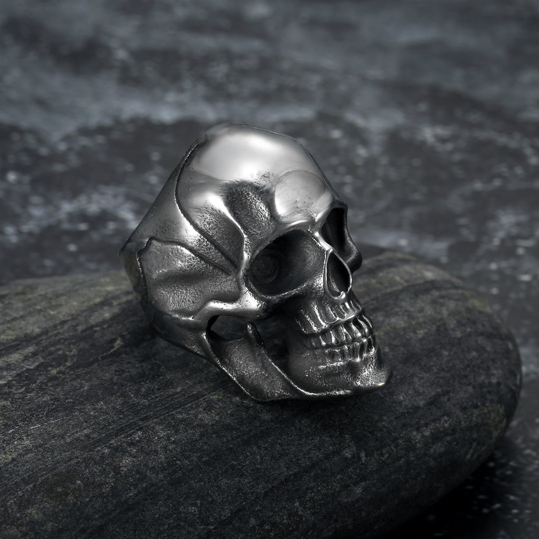 Nordic Pride Handcrafted Stainless Steel Skull Ring