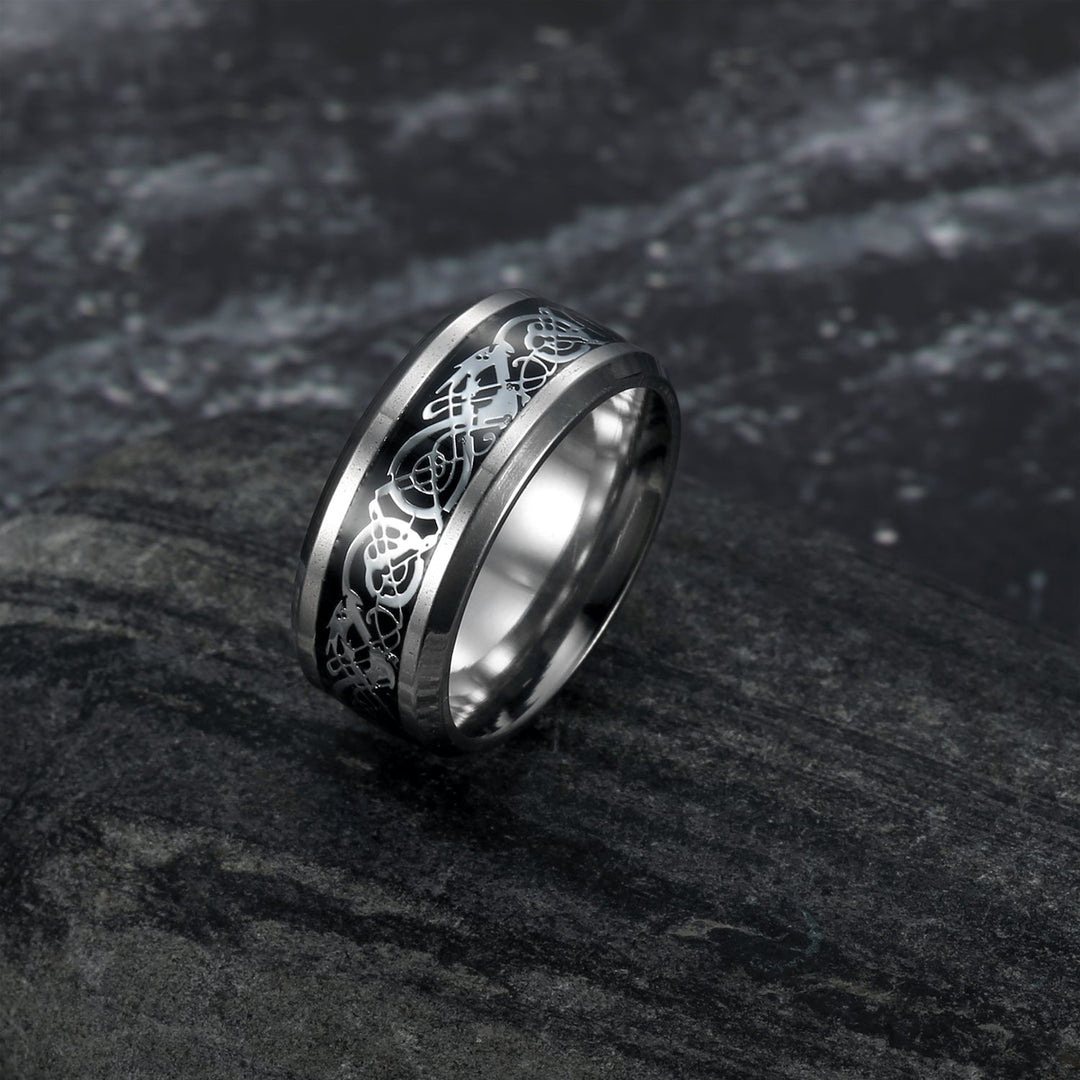 Nordic Pride Basilisk Scale Wedding Ring