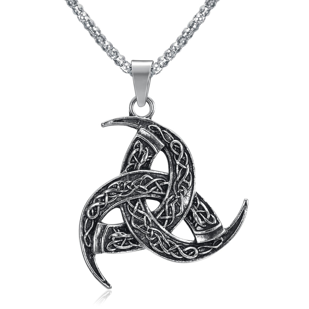 Nordic Pride Handcrafted Stainless Steel Odin's Horn Pendant