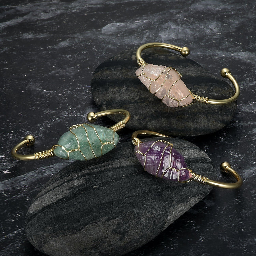 Nordic Pride Natural Gemstone Bangle