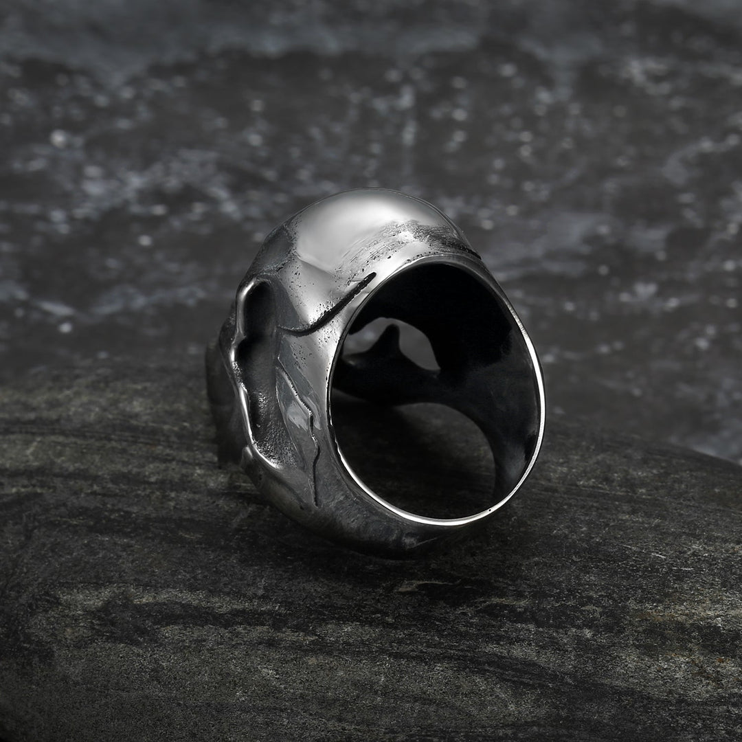 Nordic Pride Handcrafted Stainless Steel Skull Ring