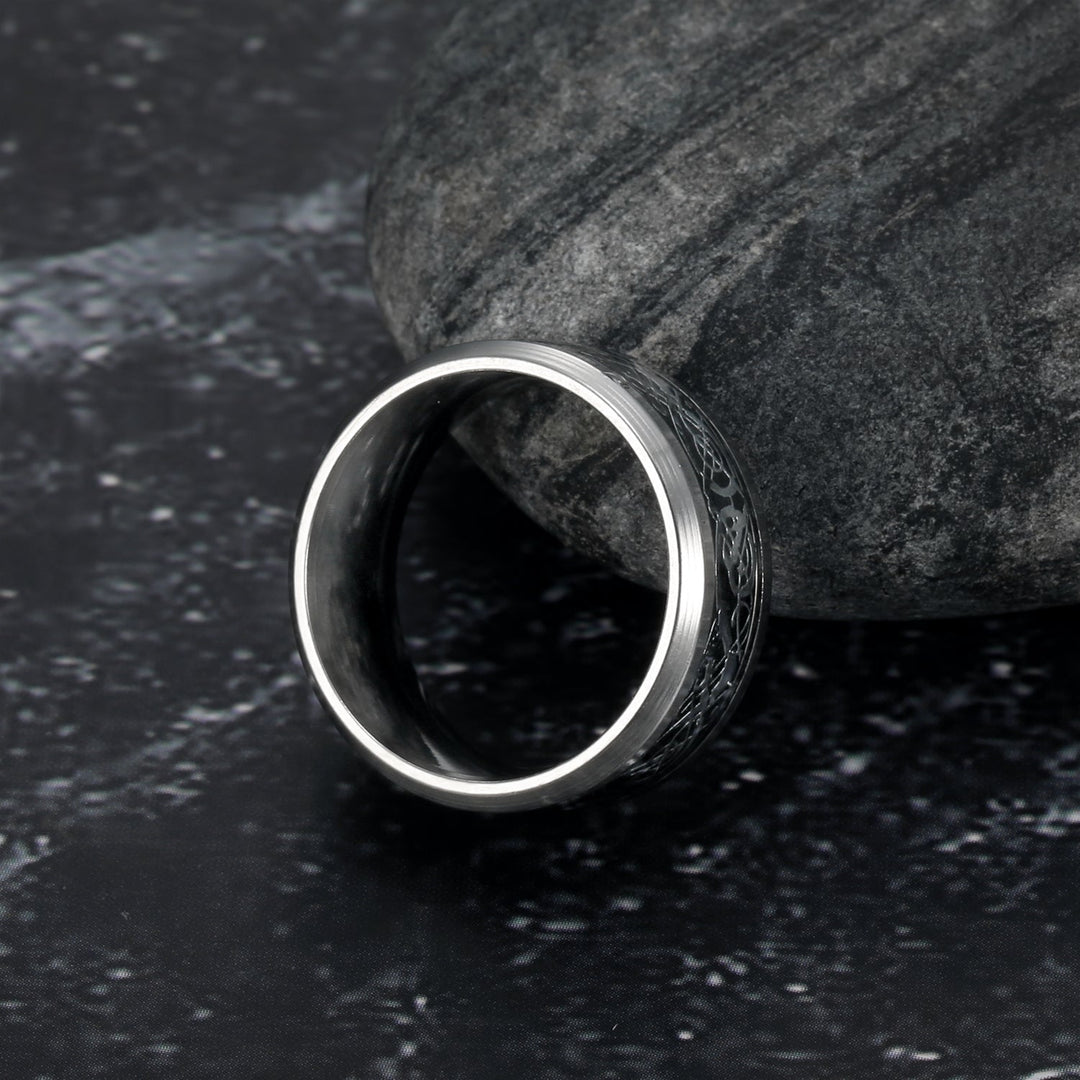 Nordic Pride Basilisk Scale Wedding Ring