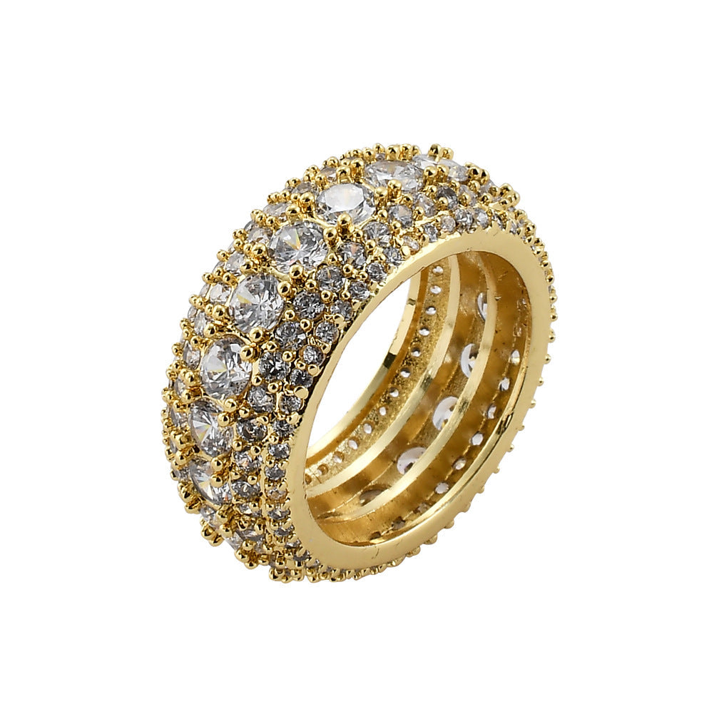 5 Layer Diamond Band Ring in 14K Gold