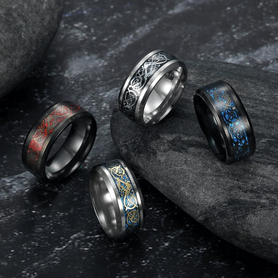Nordic Pride Basilisk Scale Wedding Ring