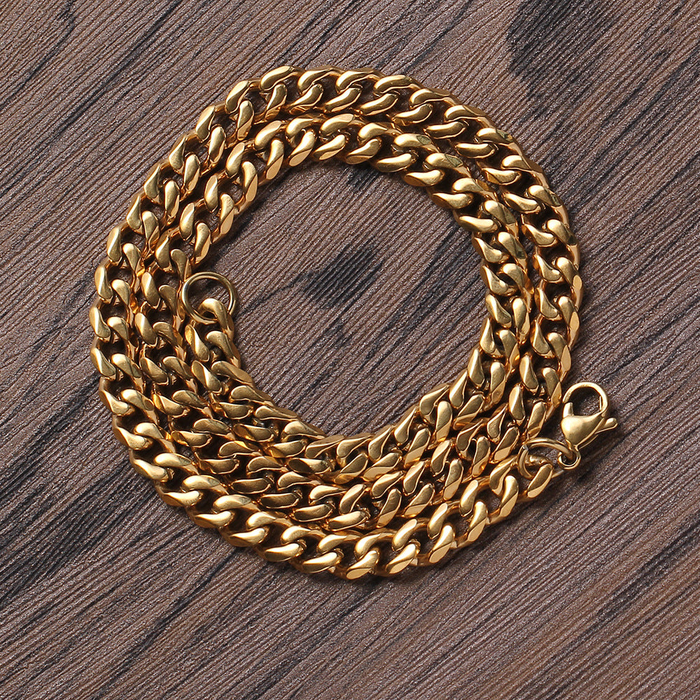 5mm 14K Gold Miami Cuban Chain