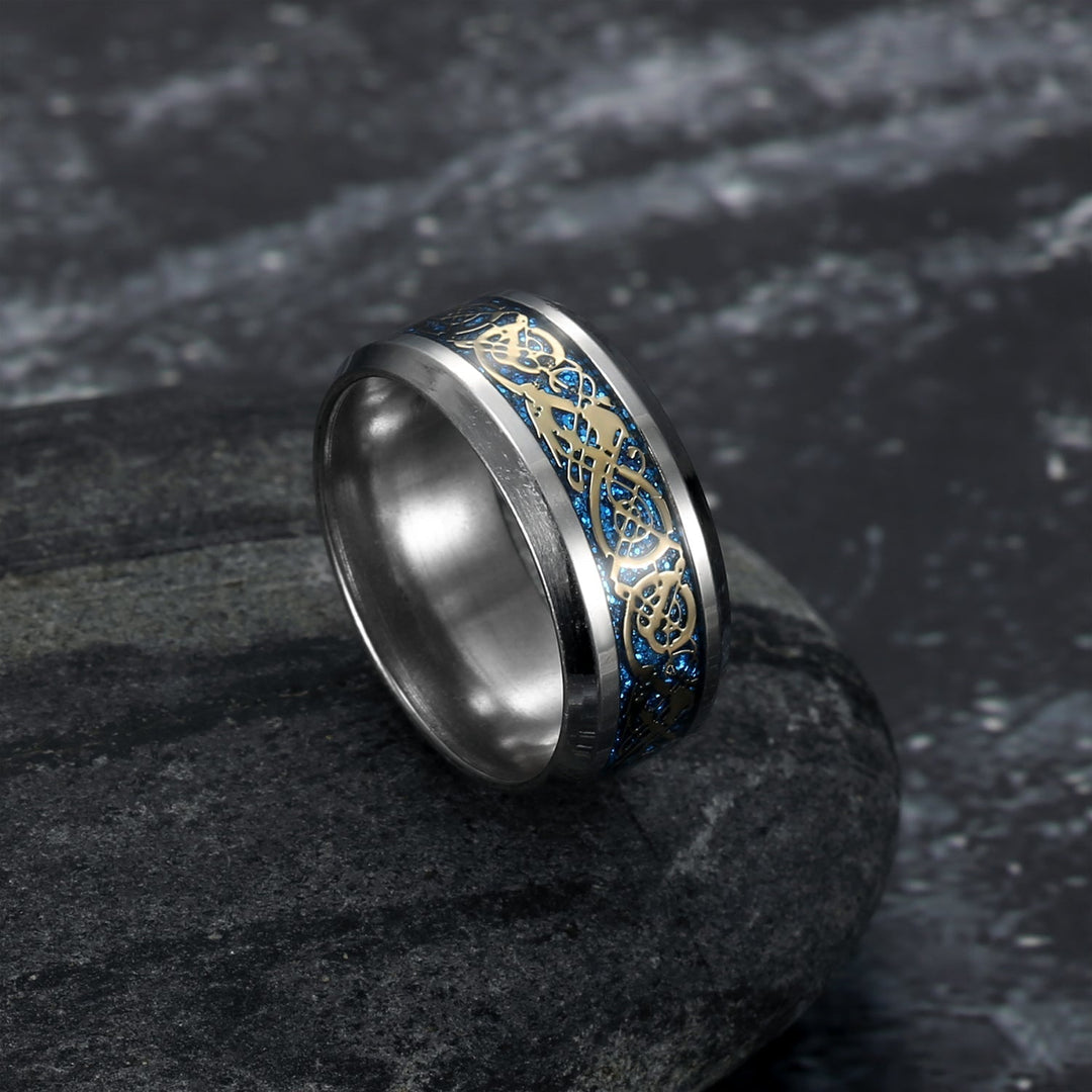 Nordic Pride Basilisk Scale Wedding Ring