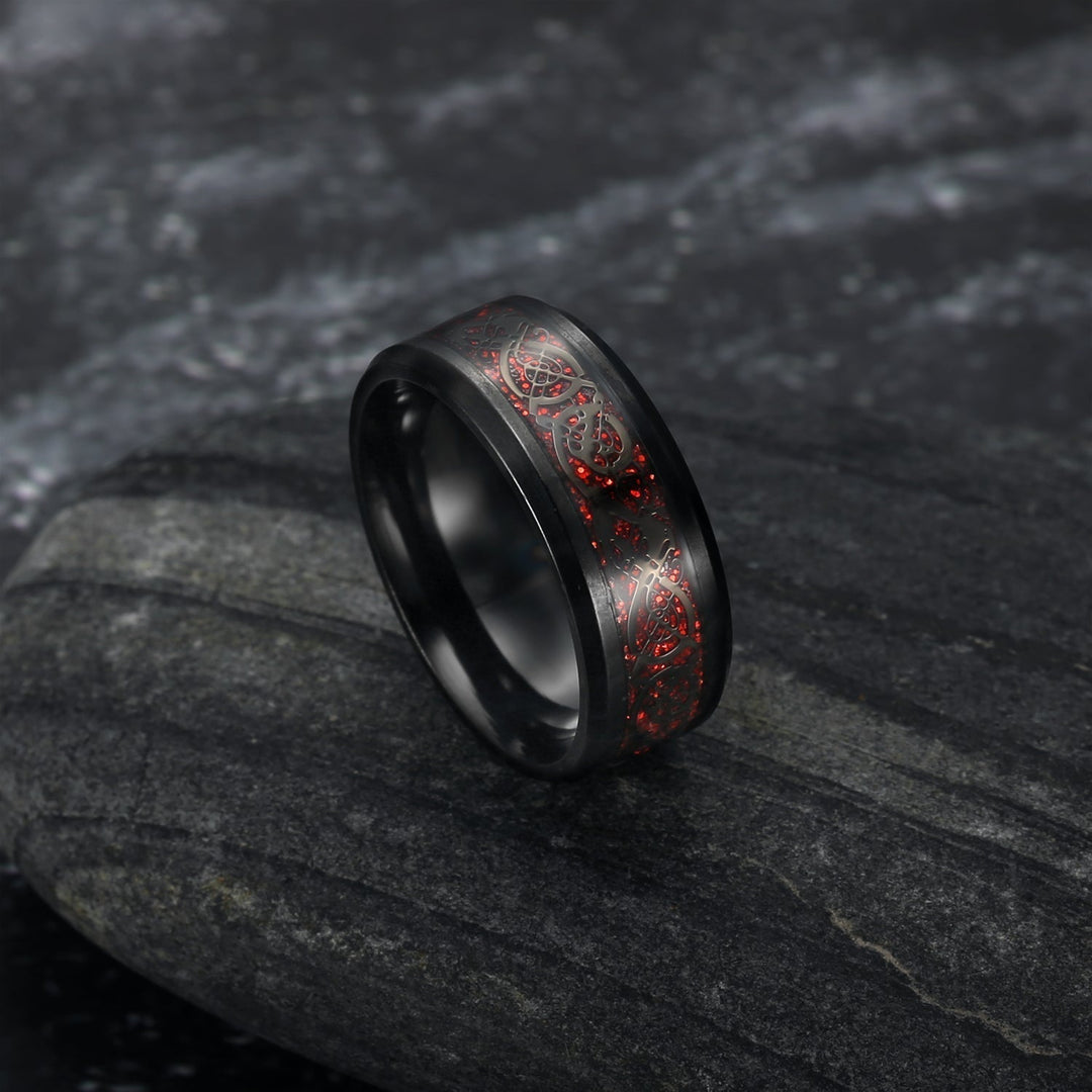Nordic Pride Basilisk Scale Wedding Ring