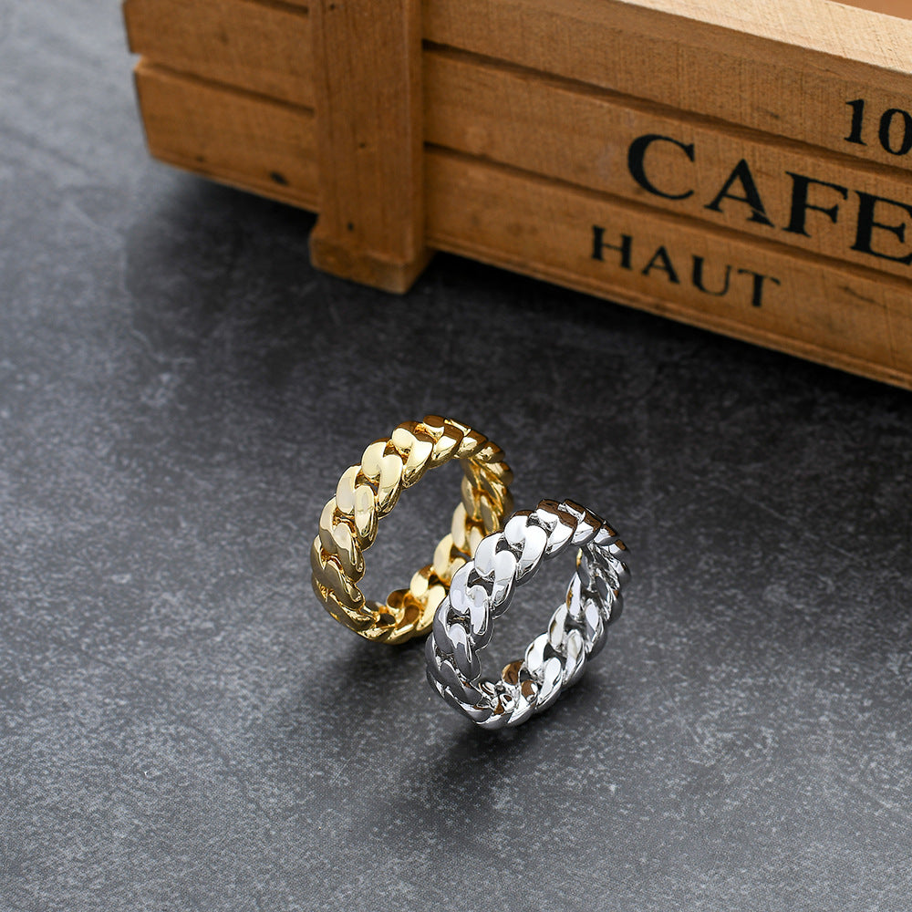 6mm Cuban Ring in 14K Gold