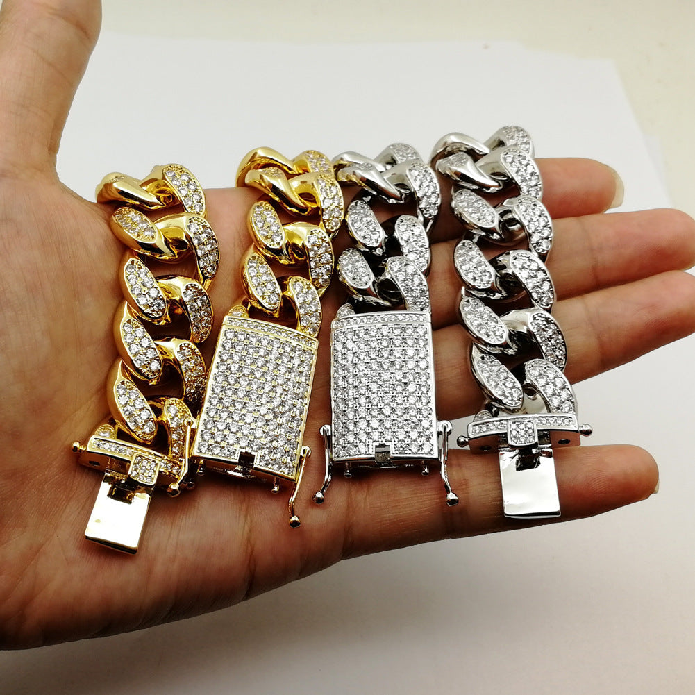 20mm 14K Gold Iced Miami Cuban Bracelet