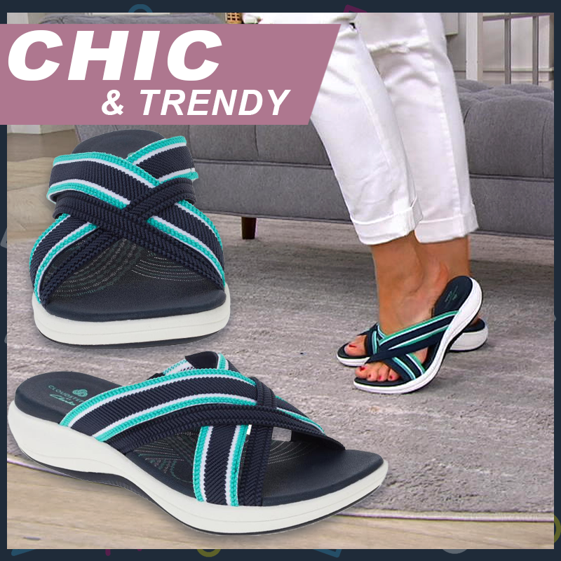 ComfySlides™ Stretch Cross Sandals