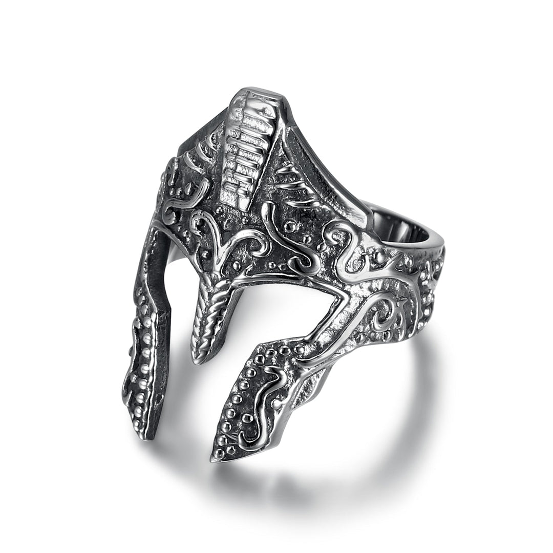 Nordic Pride Handcrafted Stainless Steel Soldier Helmet Ring