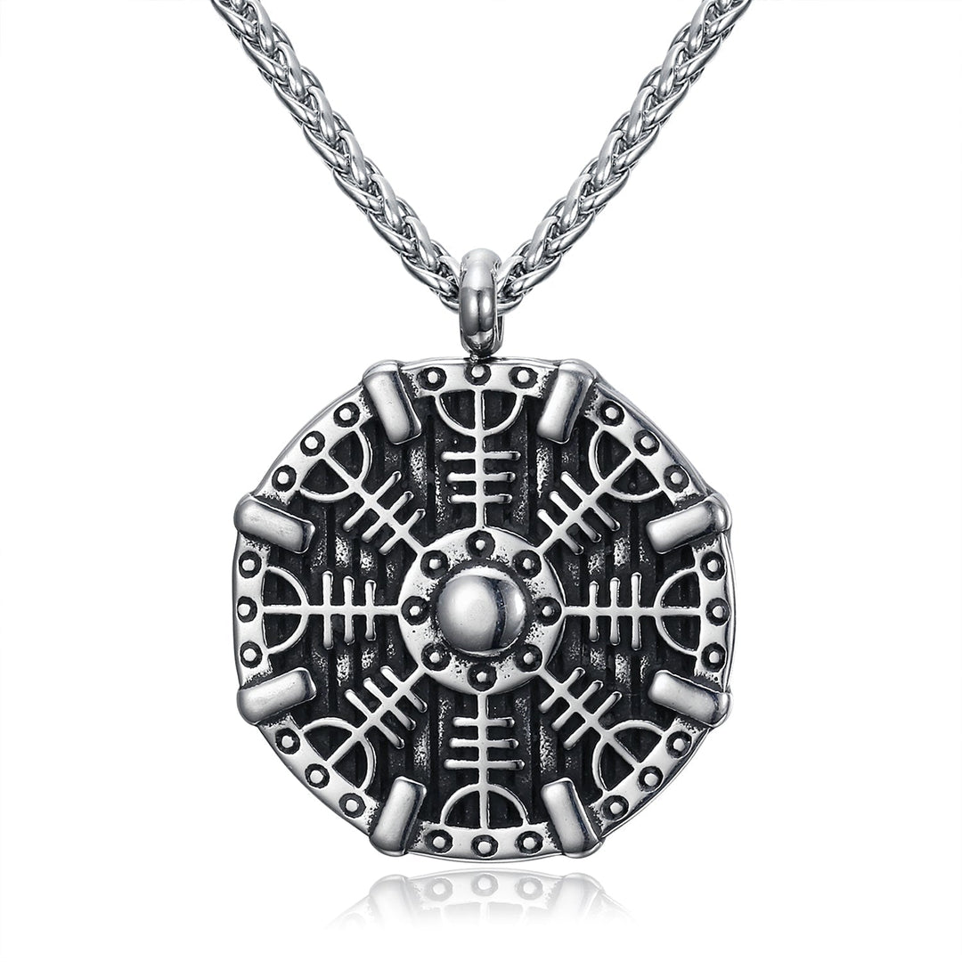 Nordic Pride Handcrafted Stainless Steel Helm of Terror Shield