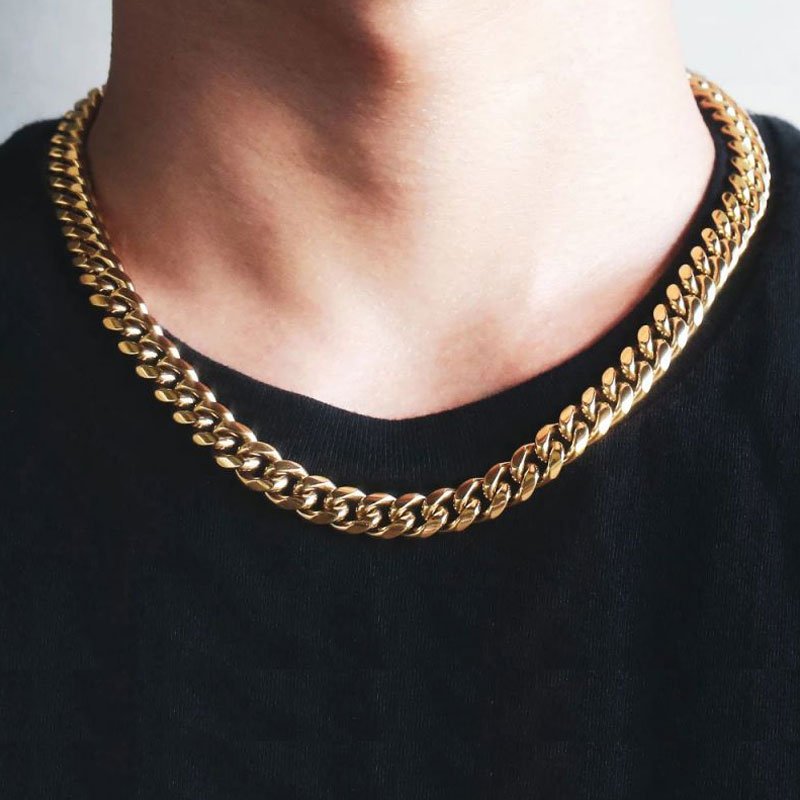 9mm 14K Gold Miami Cuban Chain