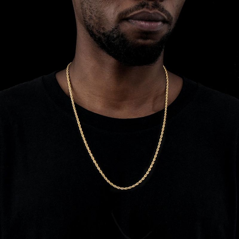 3mm 14K Gold Rope Chain
