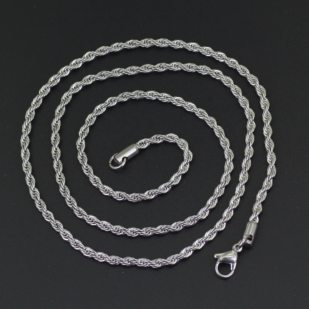 3mm 14K Gold Rope Chain