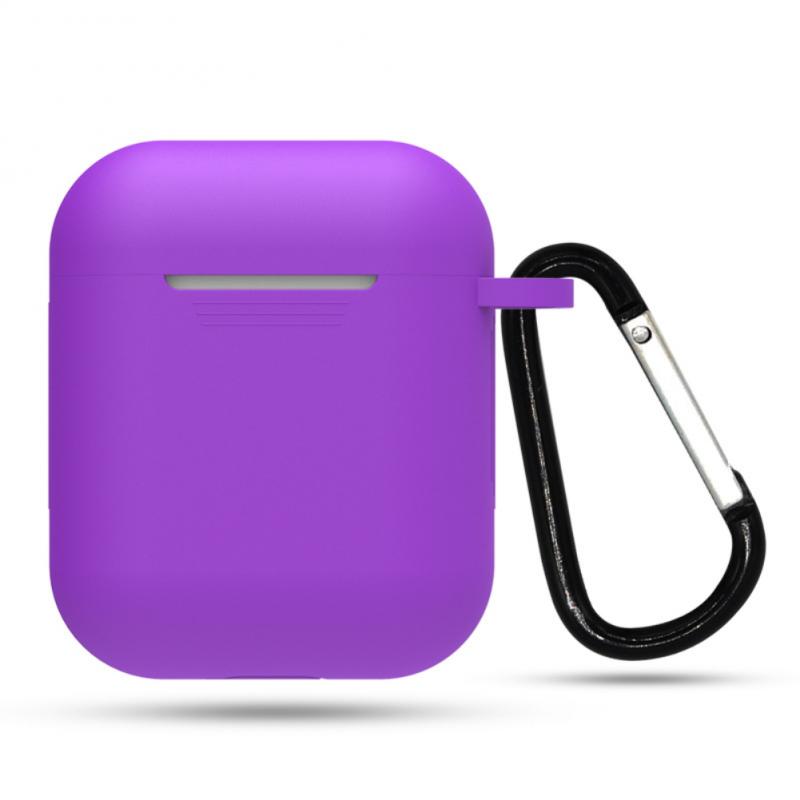 Simple Solid Silicon Gen 1 & 2 Airpod Case With Lanyard