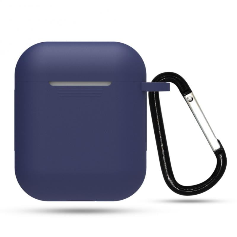 Simple Solid Silicon Gen 1 & 2 Airpod Case With Lanyard