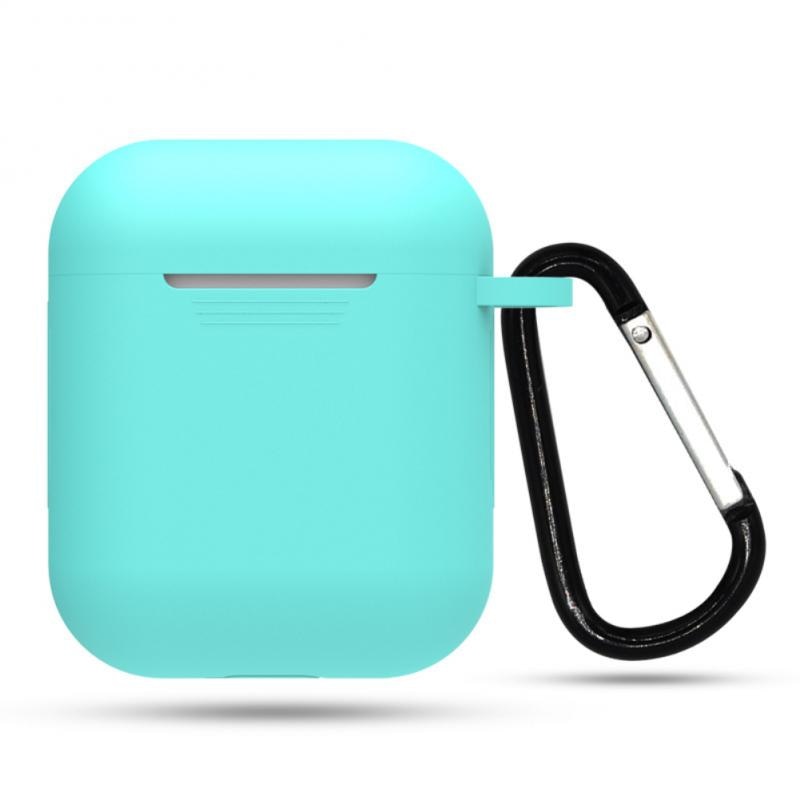Simple Solid Silicon Gen 1 & 2 Airpod Case With Lanyard