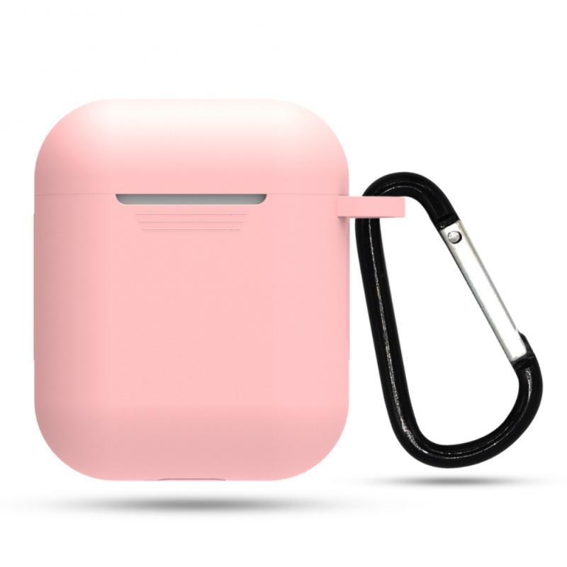Simple Solid Silicon Gen 1 & 2 Airpod Case With Lanyard