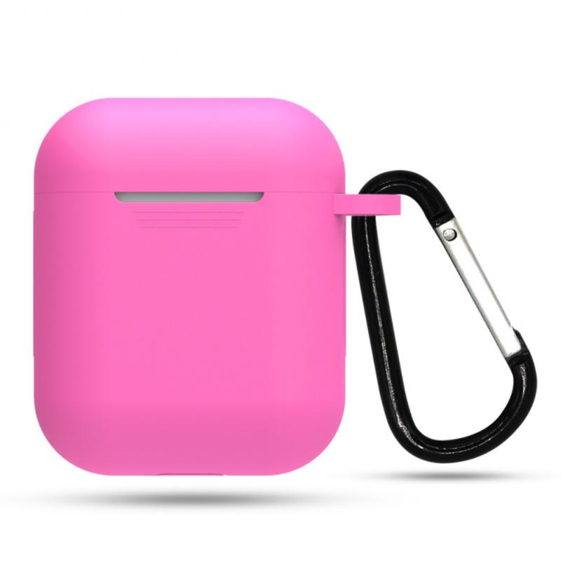 Simple Solid Silicon Gen 1 & 2 Airpod Case With Lanyard
