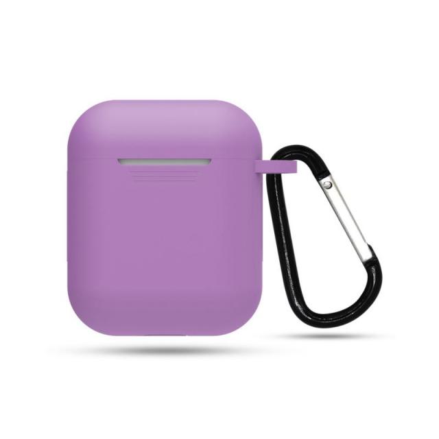Simple Solid Silicon Gen 1 & 2 Airpod Case With Lanyard