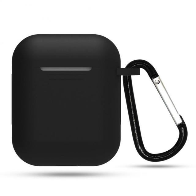 Simple Solid Silicon Gen 1 & 2 Airpod Case With Lanyard