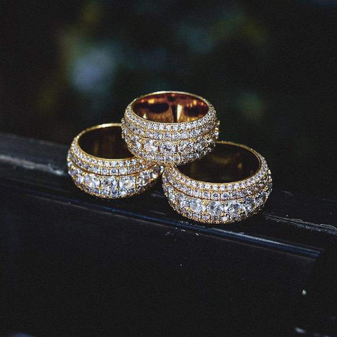 5 Layer Diamond Band Ring in 14K Gold